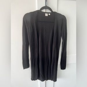 Black Textured Simons Cardigan